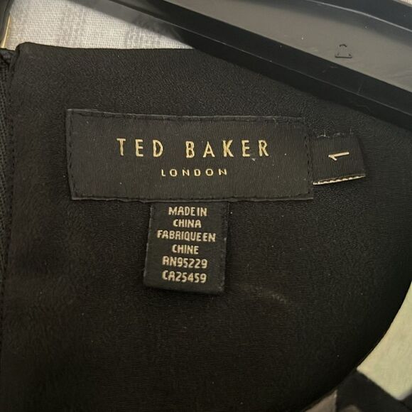 Ted Baker pleated XS butterfly print sleeveless dress - Picture 8 of 8